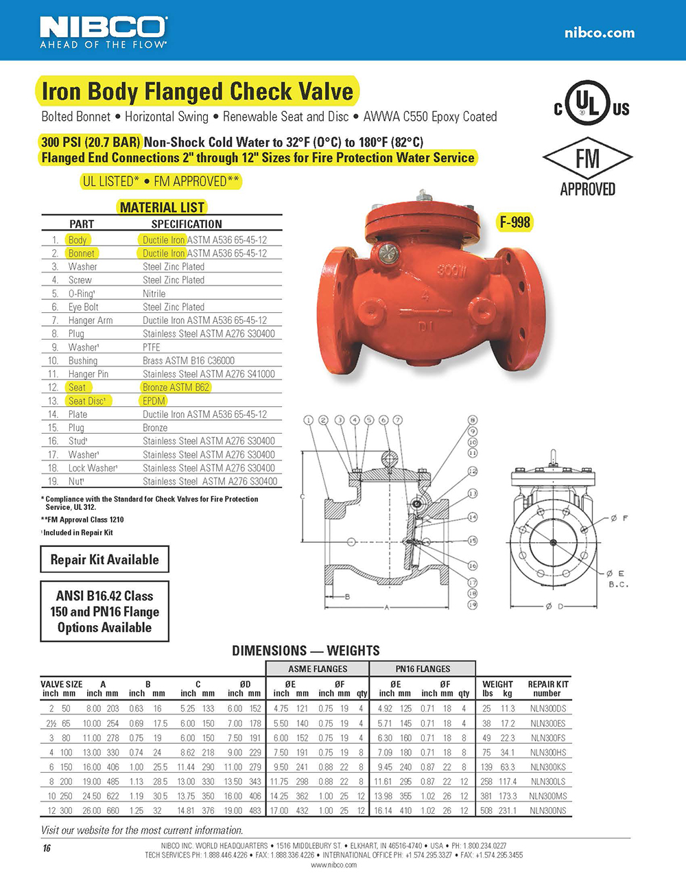 Check V F-998 300psi
